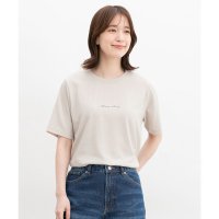 Honeys/ハニーズ Honeys ロゴプリントTシャツ トップス Tシャツ 半袖Tシャツ カットソー 半袖 ハニさら UVカット 接触冷感 吸水速乾 ロゴ レディース/508235804