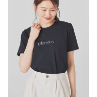 Honeys/ハニーズ Honeys ロゴ刺繍Tシャツ トップス Tシャツ 半袖Tシャツ カットソー 半袖 UVカット 接触冷感 綿混 ナイロン混 ロゴ 刺繍 レディース/508236569