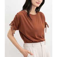 Honeys/ハニーズ Honeys 肩ドロスト使いトップス トップス カットソー 半袖 UVカット 吸水速乾 肩ドロスト ドロスト 無地 レーヨン混 フェミニン 秋 白 レ/508266023