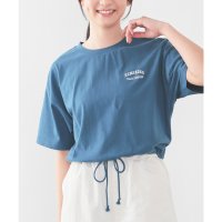 Honeys/ハニーズ Honeys 裾ドロストゆるTシャツ トップス Tシャツ 半袖Tシャツ カットソー 半袖 コットン 綿 UVカット USAコットン ゆったり ドロスト/508266032