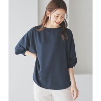 Honeys/ハニーズ Honeys 8分袖ドルマンブラウス トップス ブラウス ドルマンブラウス ドルマン袖 ボートネック 無地 ジョーゼット フェミニン 秋 レディース/508285014